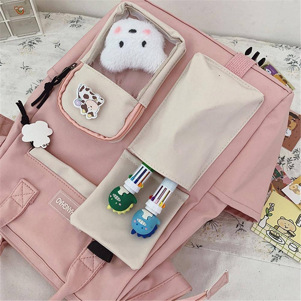 2021 Preppy Purple Backpack Women Waterproof Candy Colors Backpacks Fancy High School Bags for Teenage Girl Cute Travel Rucksack for wholesale on Faire7