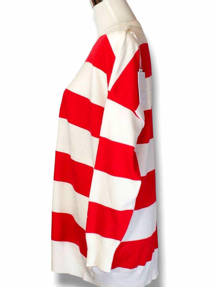 NINEF - Wholesale Tunic Sweater - Women's - Stripe Harmony Sweater - Sophisticated Fit1