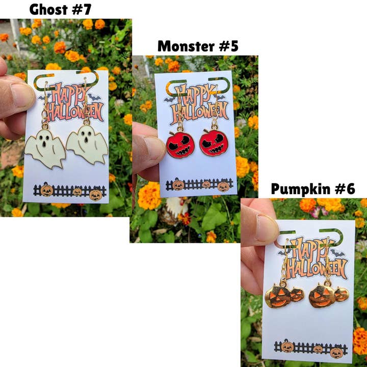 Bad Apple Designs - Wholesale Dangle Earrings - Skull Crossbones Pirate Gothic Halloween Earrings8