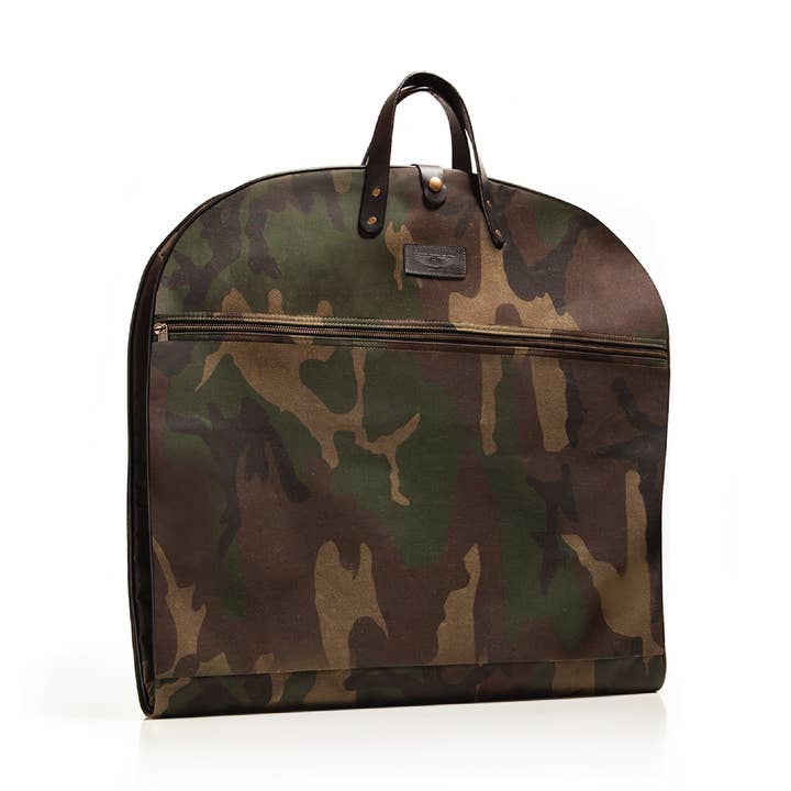 Sac à vêtements de voyage pour costume en toile cirée camouflage Huntsman pour la vente par Parrott Canvas Company