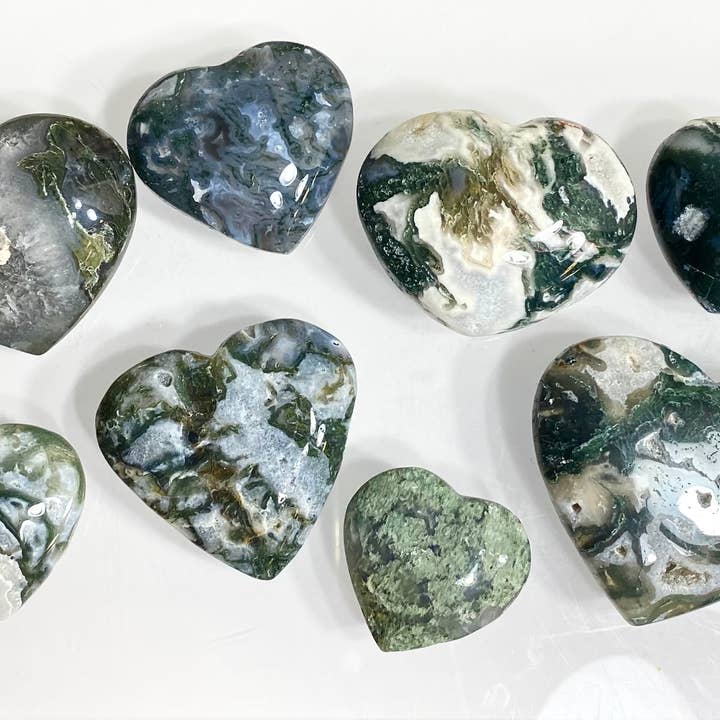 KayleeNYC - Venta al por mayor Piedras/cristales espirituales - Curador de corazón con cristal de ágata musgo natural de 2 libras1