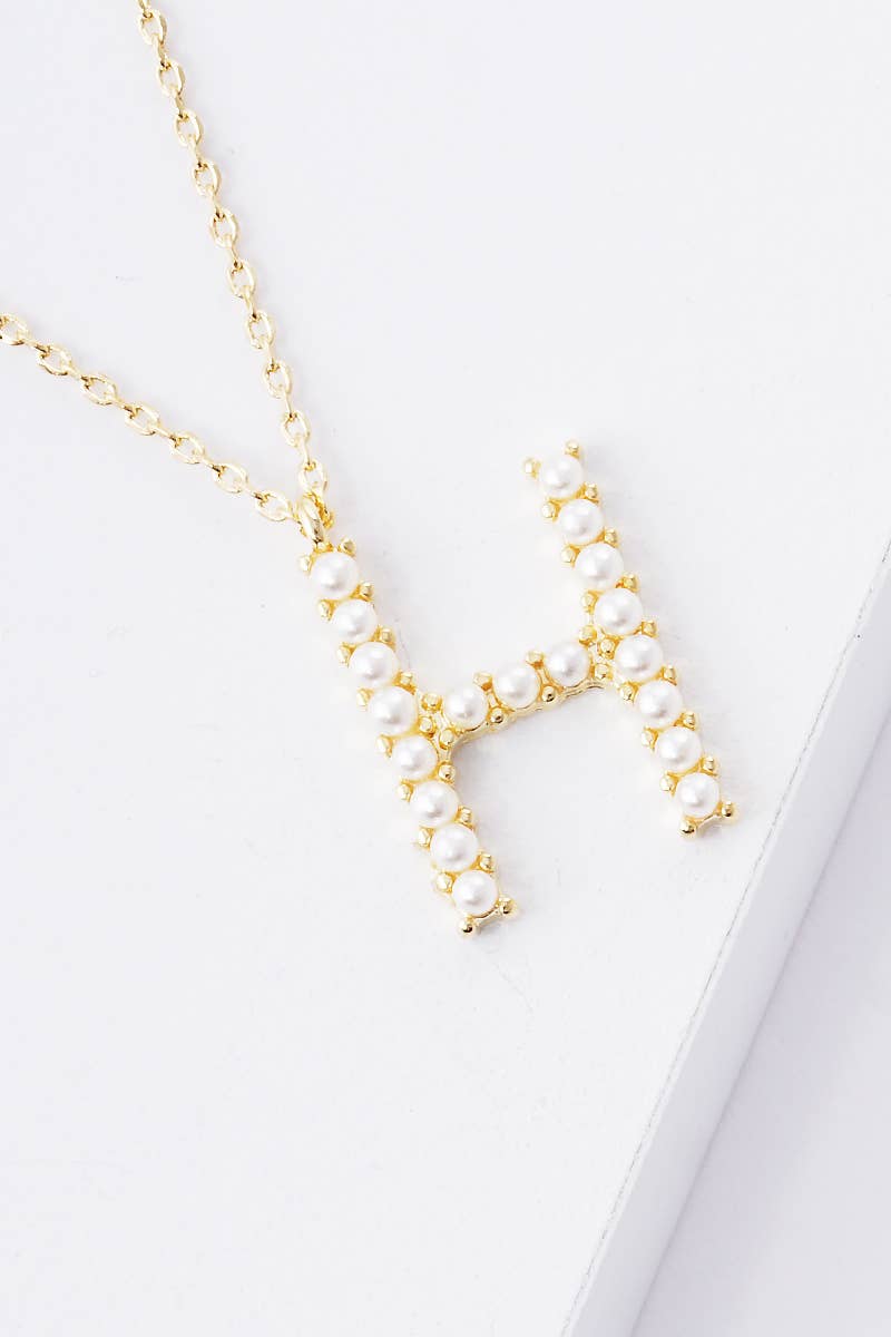 OHBOOBA DESIGN - Vente Colliers à pendentif - Collier initial en perles plaquées or14