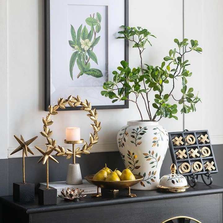 A&B Home Group Inc. - Wholesale Decorative Tray - S/2 D12x3" Gold Iron Accent Trays with Duck Feet7