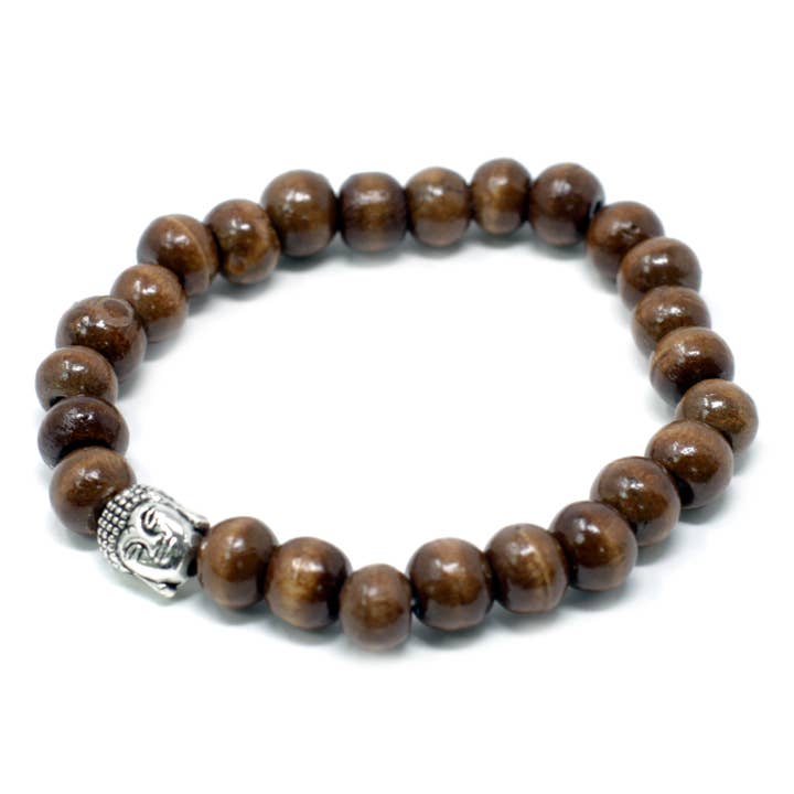 Brown Beads & Buddah Bangle for wholesale by Ancient Wisdom