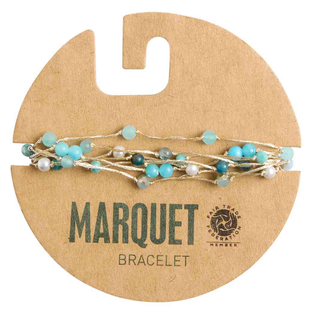 Marquet - Wholesale Beaded Bracelet - Jill Fair Trade Multistrand Beaded Bracelet with Silk5