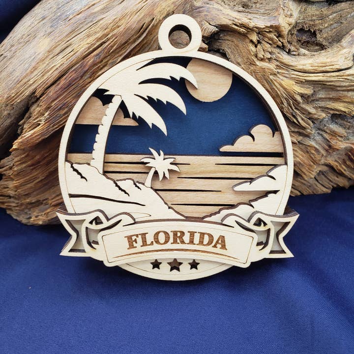 Discover Florida State Ornament for wholesale by Ashley's Creations KS