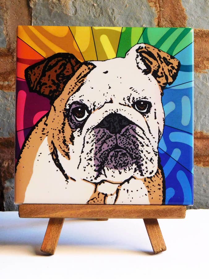 Bulldog Keramik-Kunst-Fliese für den Großhandel von Sabyloo