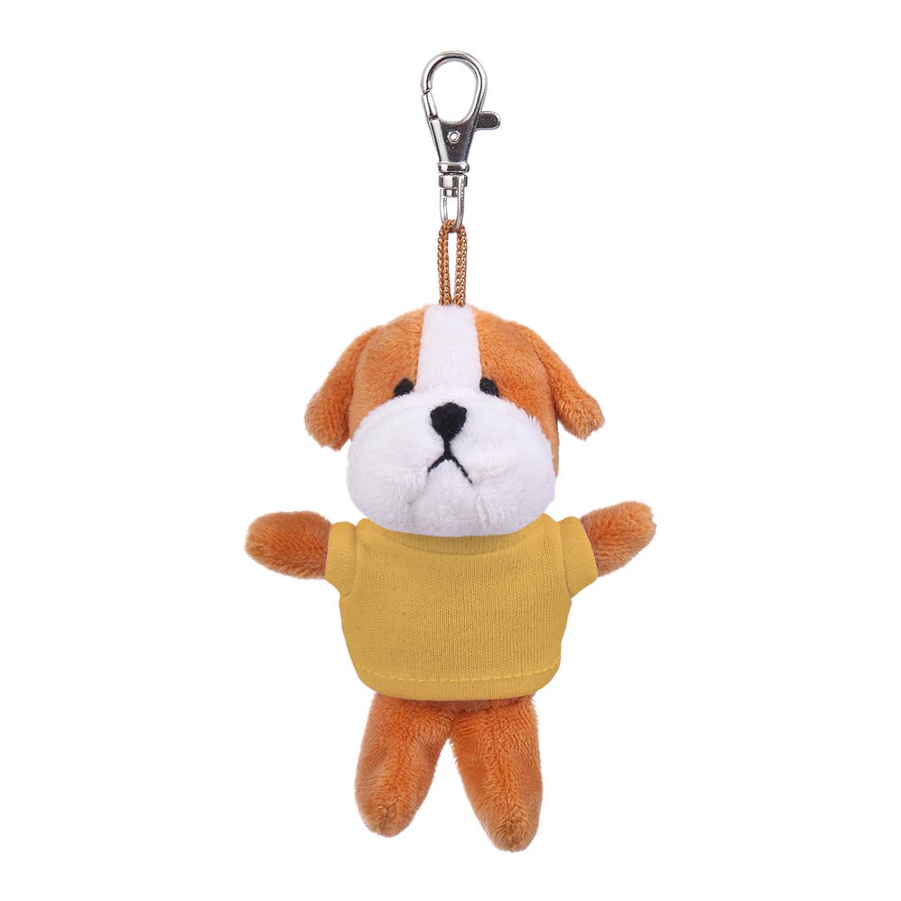 Plushland - Wholesale Keychain – Unisex - 4" Keychain - Bulldog with customized shirt14
