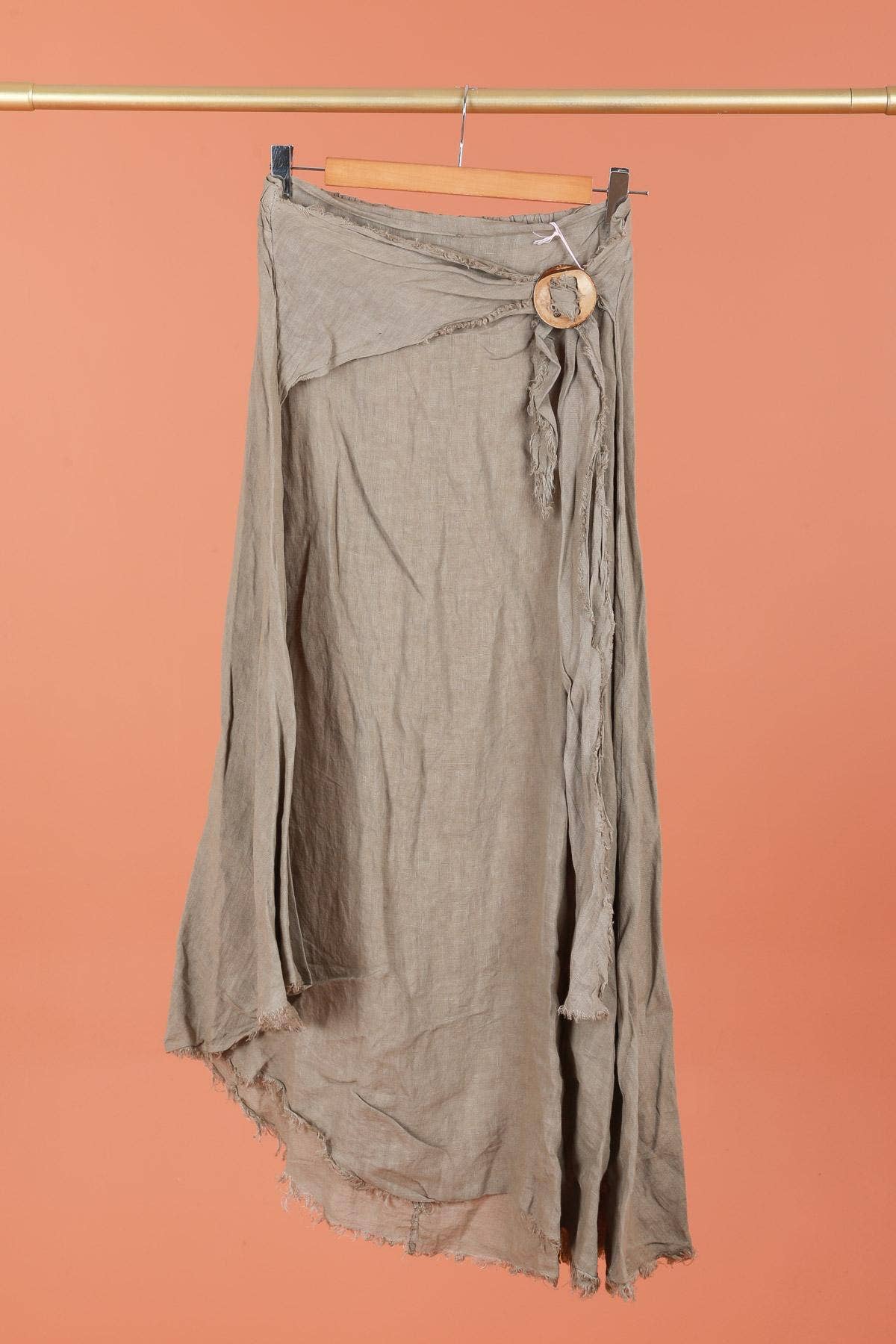 la maison des fibres naturelles - Wholesale Skirt - Women's - Linen skirt with drawstring 1013 100% linen4