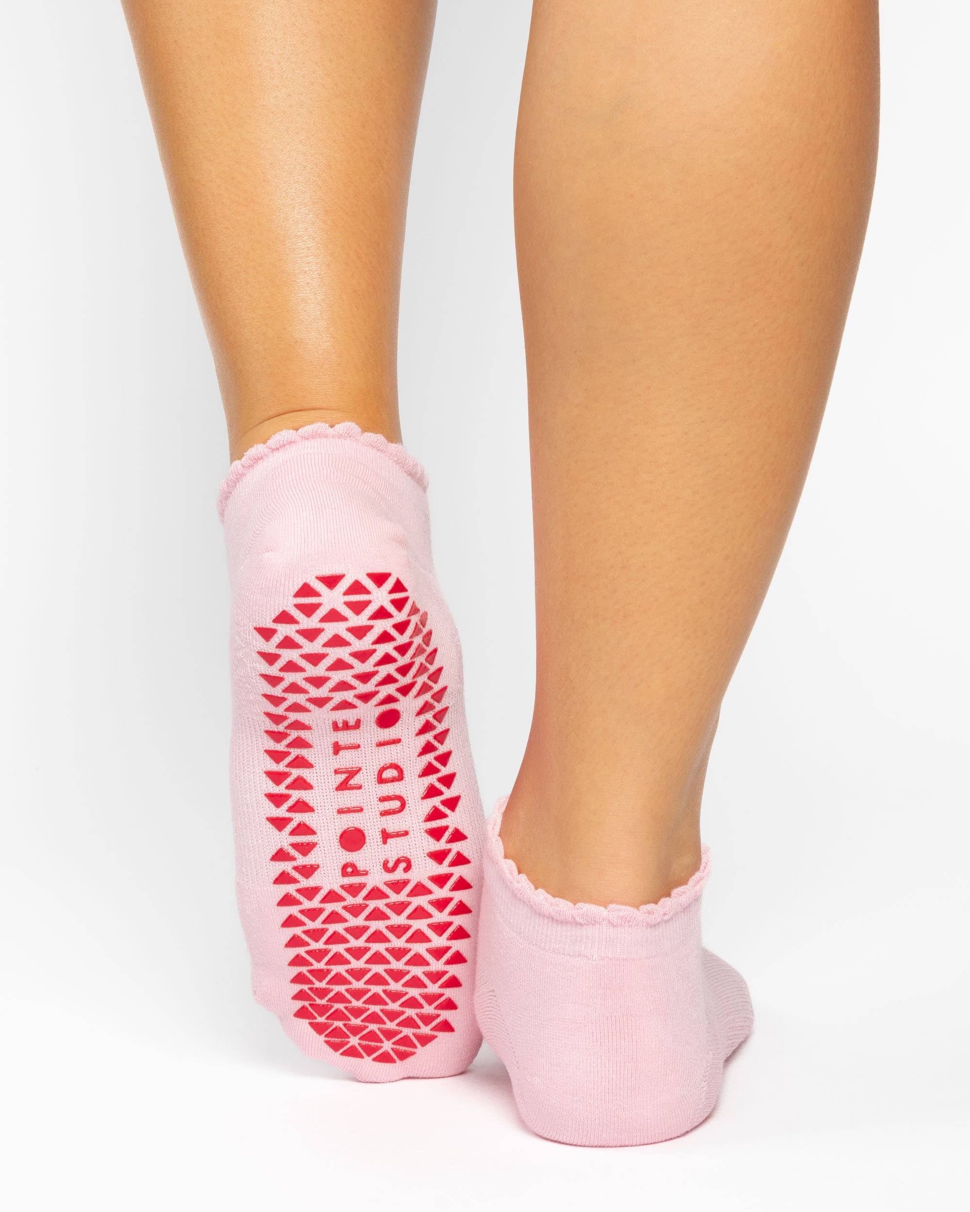 Pointe Studio - Wholesale Socks - Women's - Women's Happy Full Foot Grip Sock – No Slip Cotton Blend for Pilates & Barre1