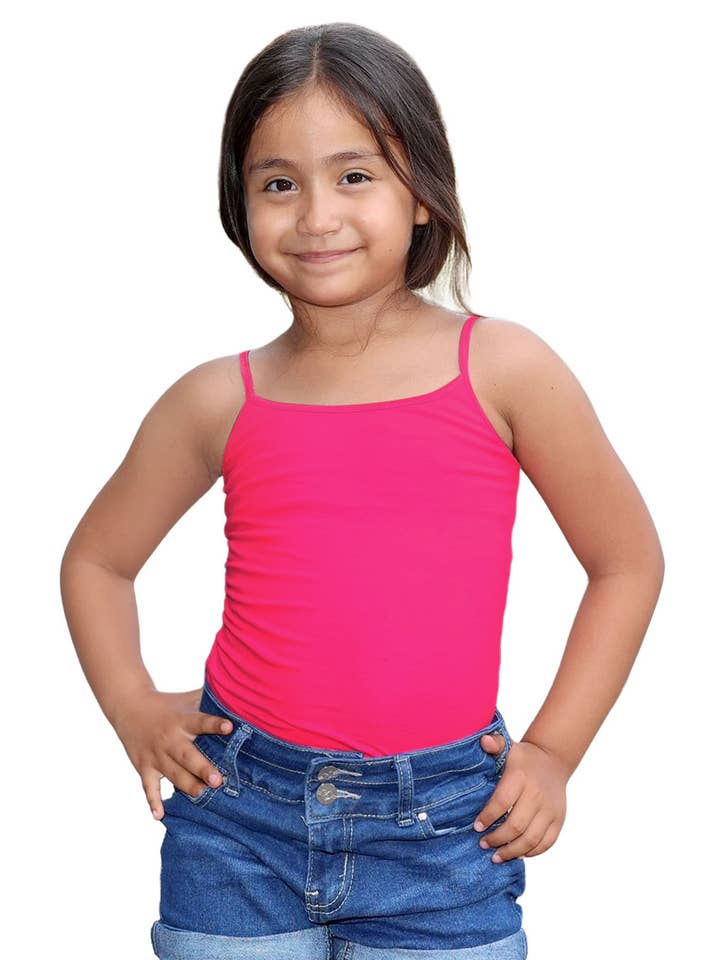 Cutie Patootie Clothing - Wholesale Tank Top - Kids - GKT-16058B Girl's Solid Cami Tank Soft Cotton Lycra11