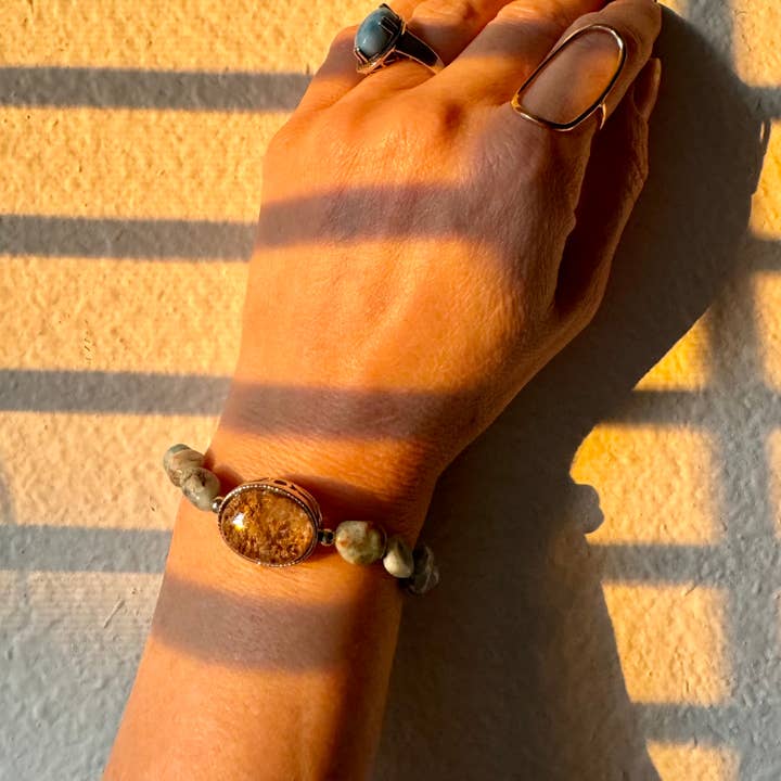 Liv Rocks - Wholesale Beaded Bracelet - Bracelets Garden Quartz w/ Larimar or Blue Lace Agate