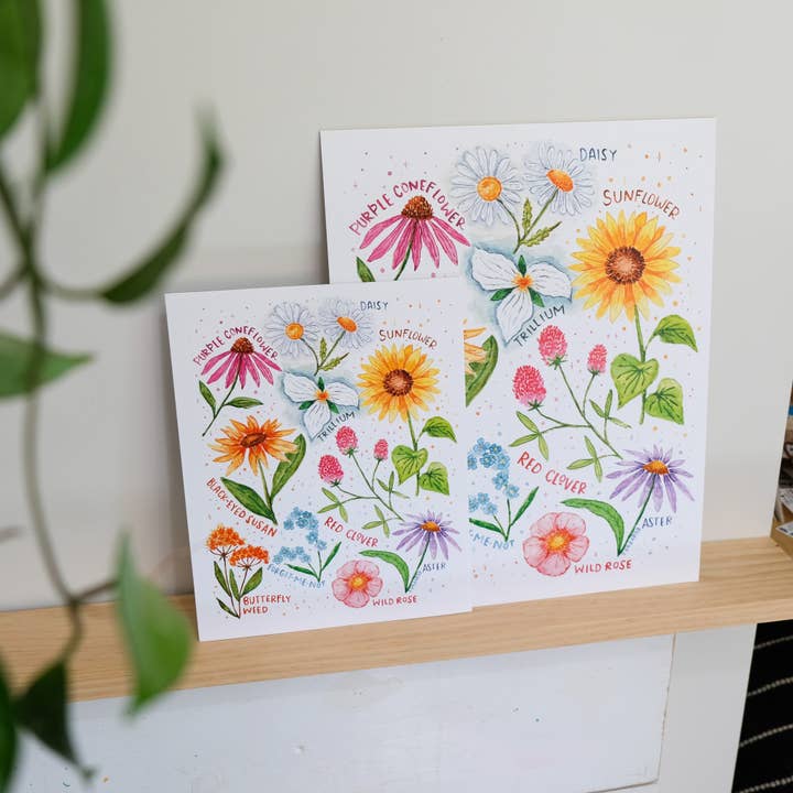 Echo Foxx - Wholesale Art Print - Michigan Wildflowers Watercolor Art Print4