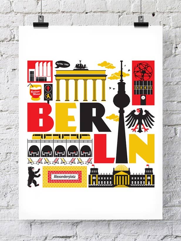 Imprimir Ciudad de Berlín para venta al por mayor de Susan Taylor Design