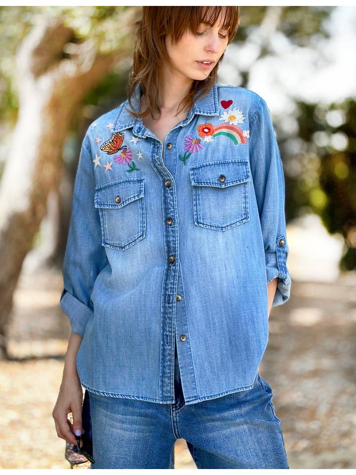 Denim Happy Place for wholesale on Faire