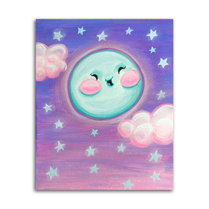 Imprimé Happy Moon pour la vente par Sey Studios