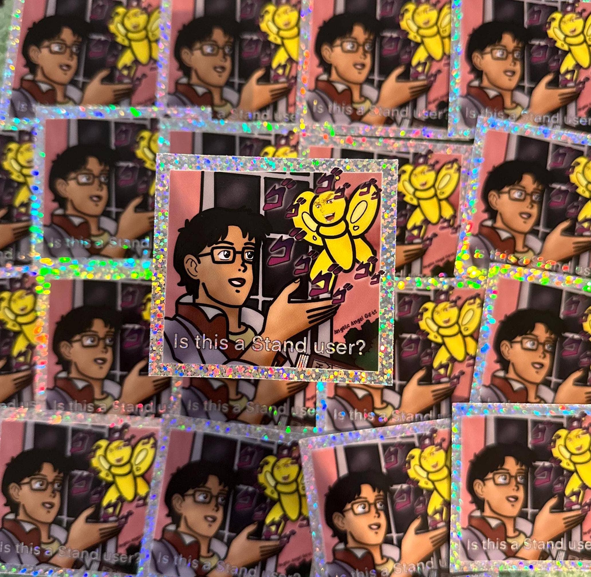 Angelic Angel Gifts - Wholesale Sticker - Glitter Jojo Stand User Sticker6