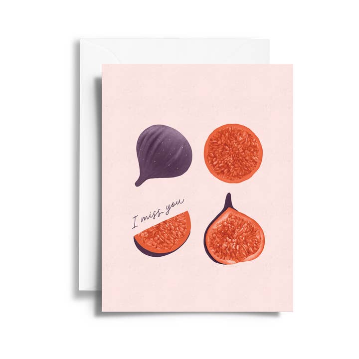 Fresh Figs I Miss You Card for wholesale by Stacy Hsu Design & Illustration