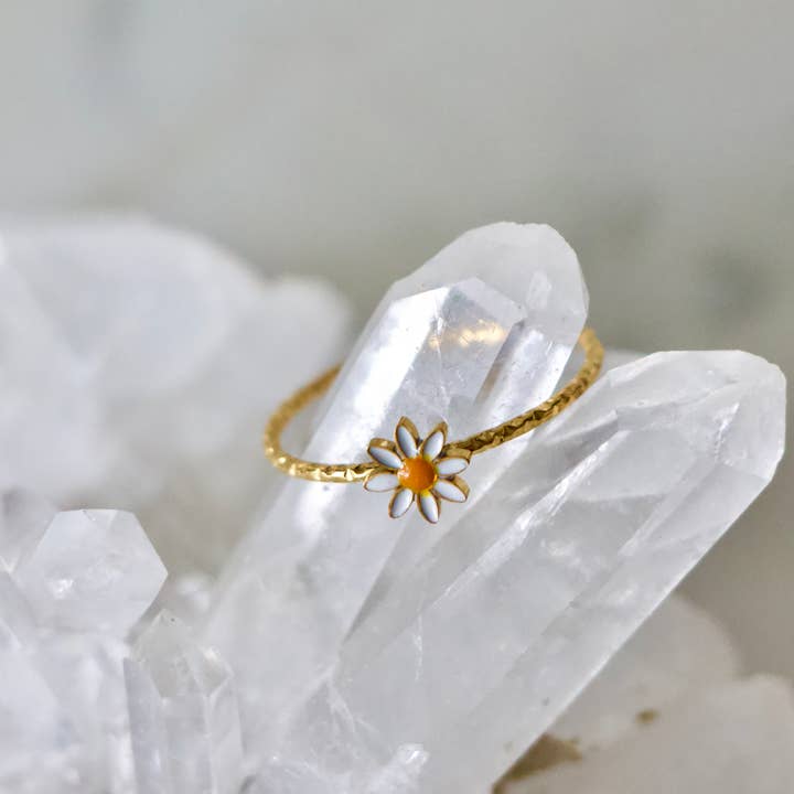 Mesa Blue - Wholesale Band/Stacked Ring - Daisy Stack Ring - Â Waterproof