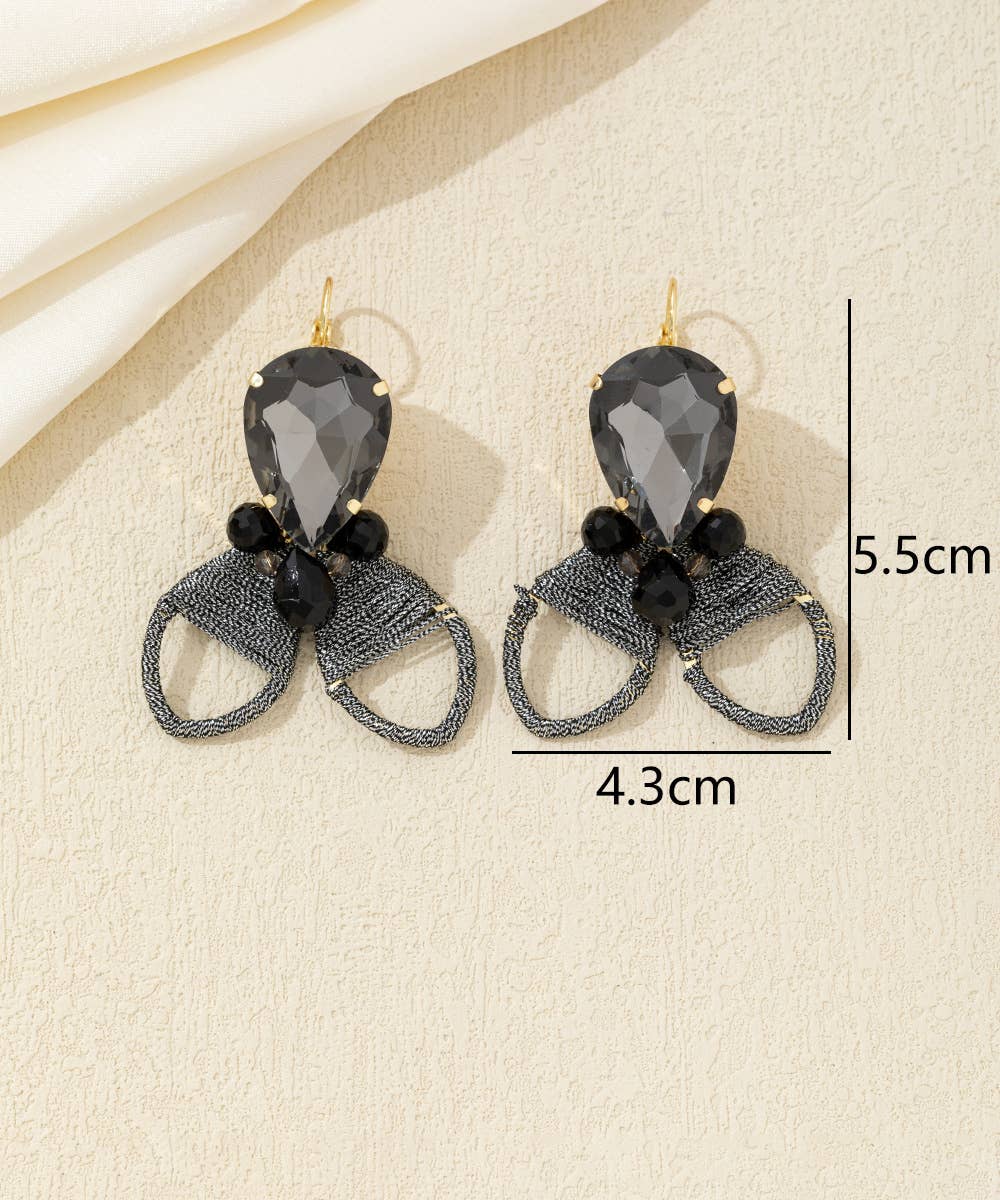 Blossom bijoux - Wholesale Dangle Earrings - Crystal Knot Sleeper Earrings – 26AHBOL0304