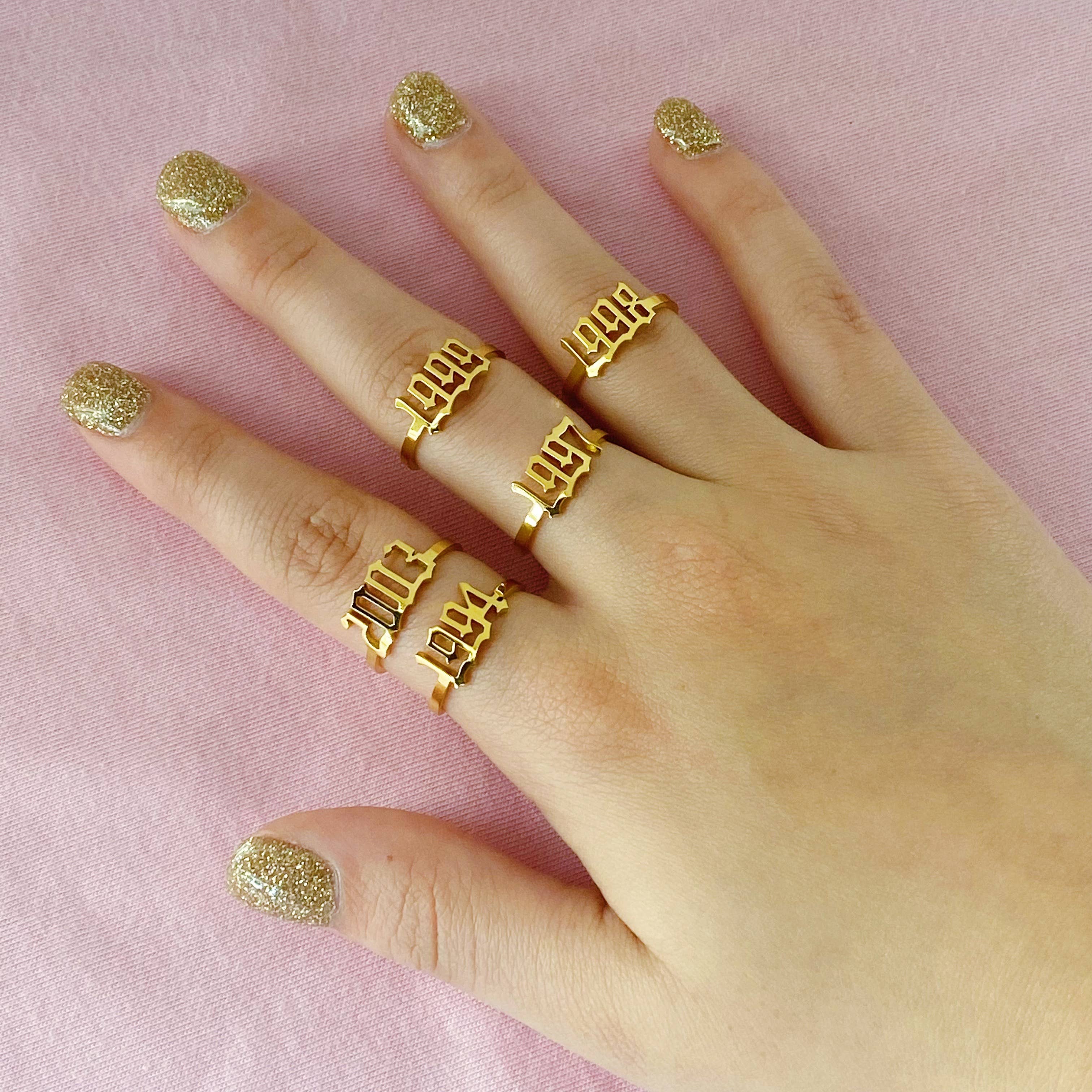 Ellison+Young - Wholesale Band/Stacked Ring - Birth Year Ring14