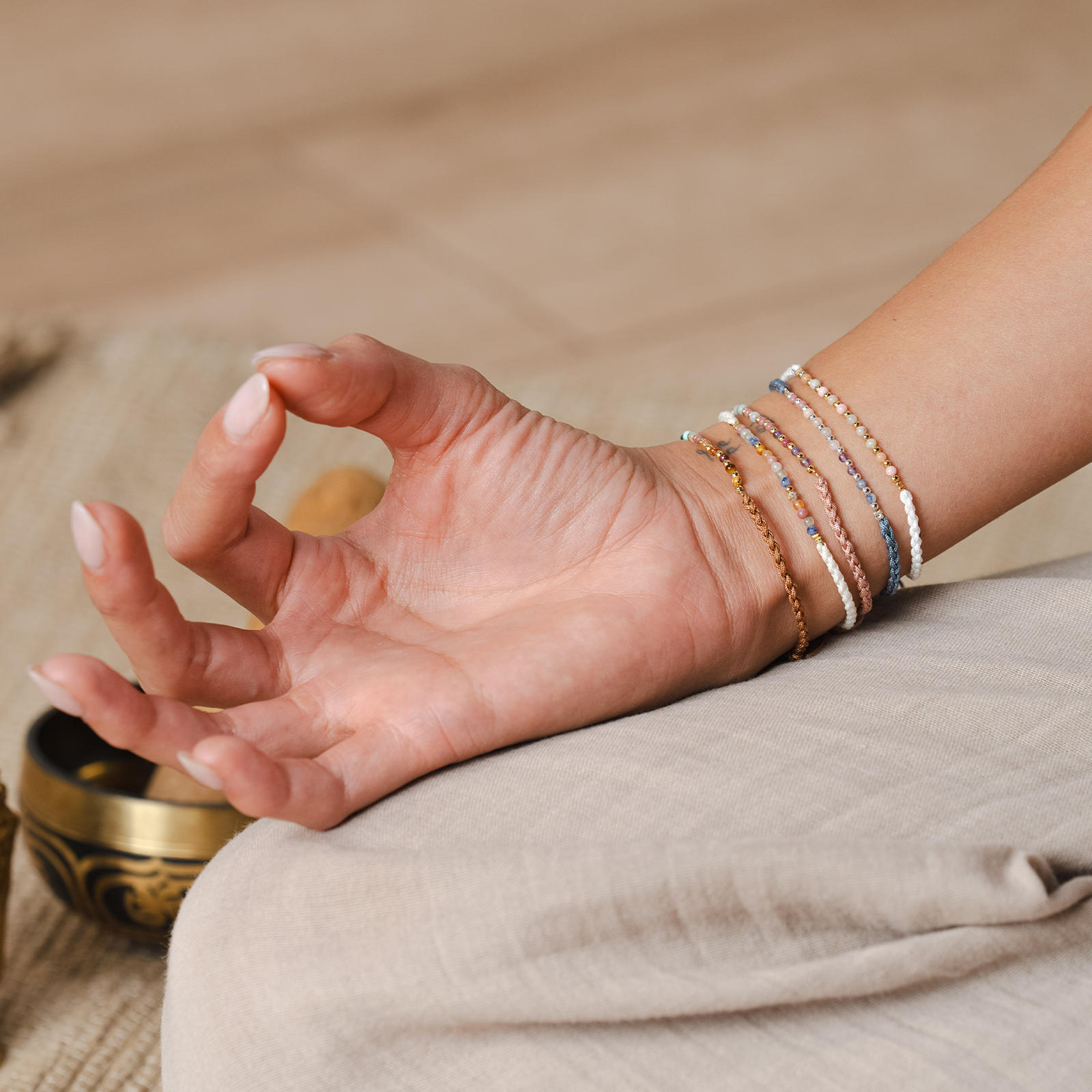 Lotus and Luna - Wholesale Beaded Bracelet - Sukha Namaste Bracelet3