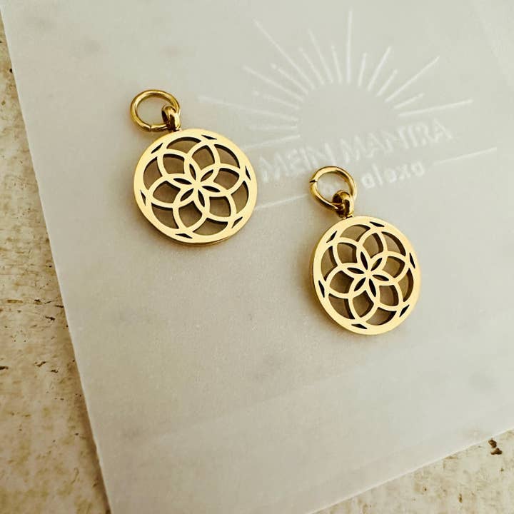 Mein Mantra – wholesale Hoop earrings – Seed of Life Charms