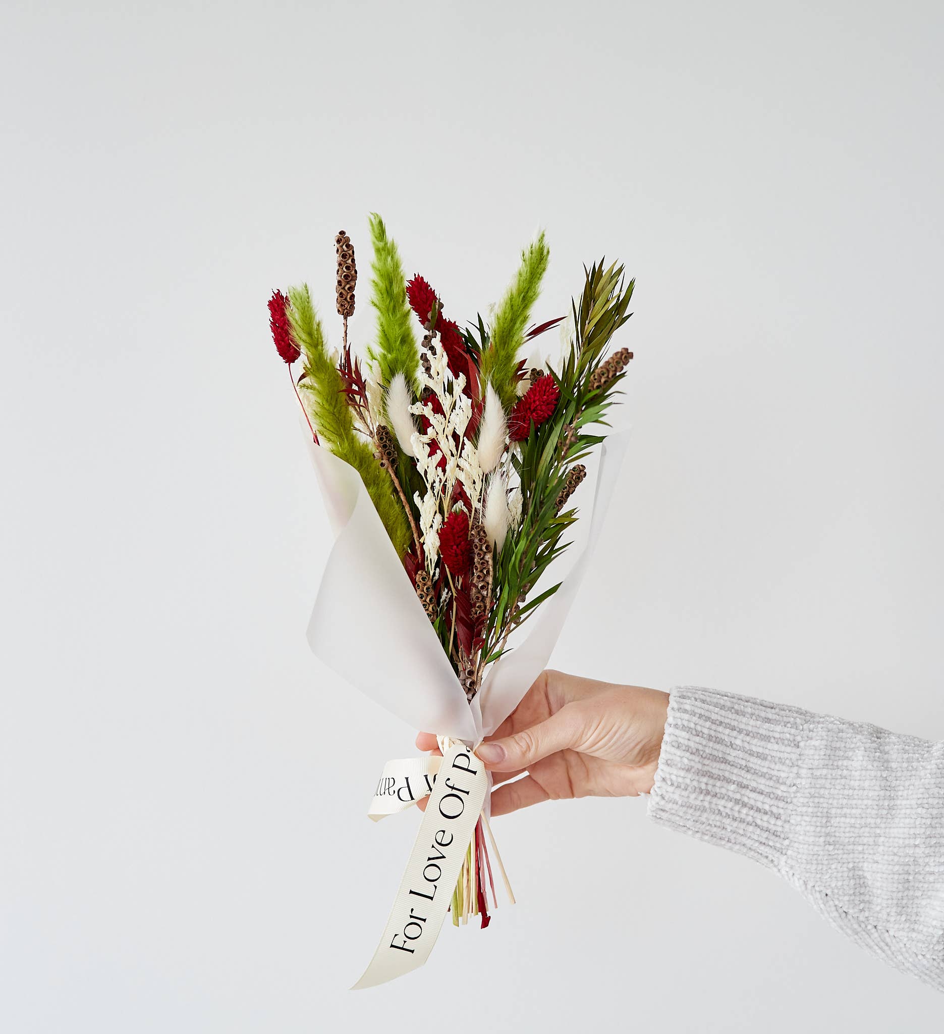 For Love Of Pampas - Wholesale Dried/Pressed Flowers - Small Dried Bouquet - Green