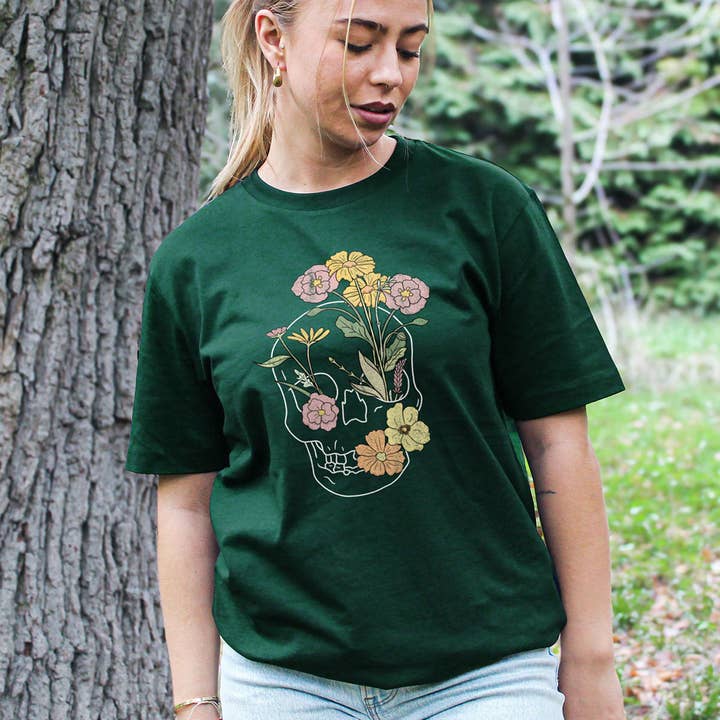Botanatomy Schädel T-Shirt (Unisex) für den Großhandel von VO