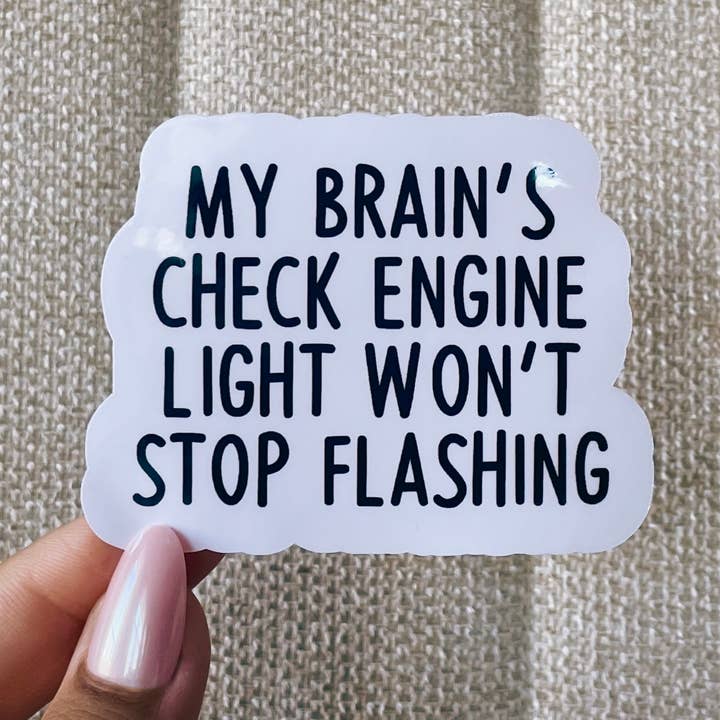 Mein Gehirn checkt die Motorlampe für den Großhandel von Kaela Milan Design Co