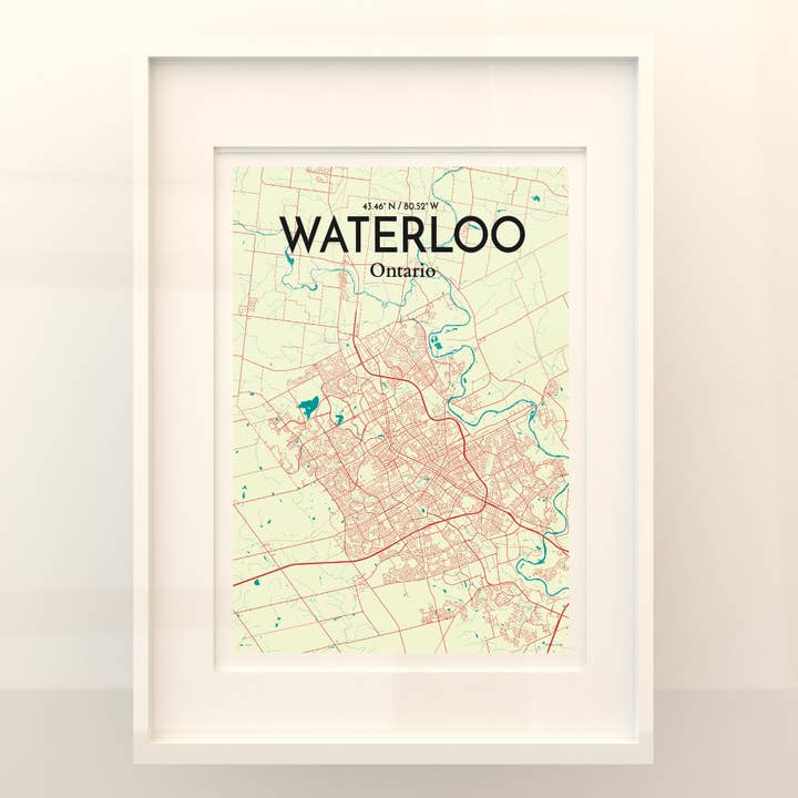 OurPoster.com - Wholesale Poster - Waterloo City Map Poster157