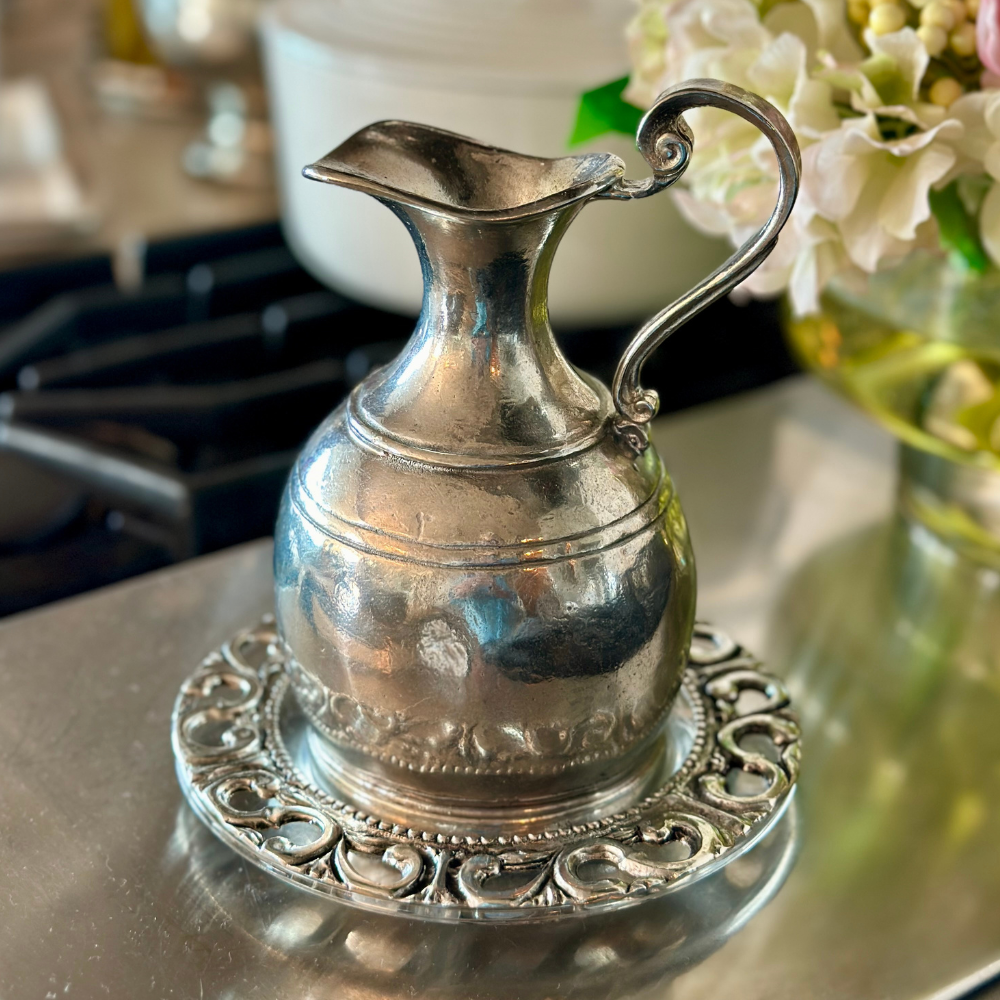 Arte Italica & Crown Linen Designs - Wholesale Pitcher - Peltro Petite Pitcher - New4