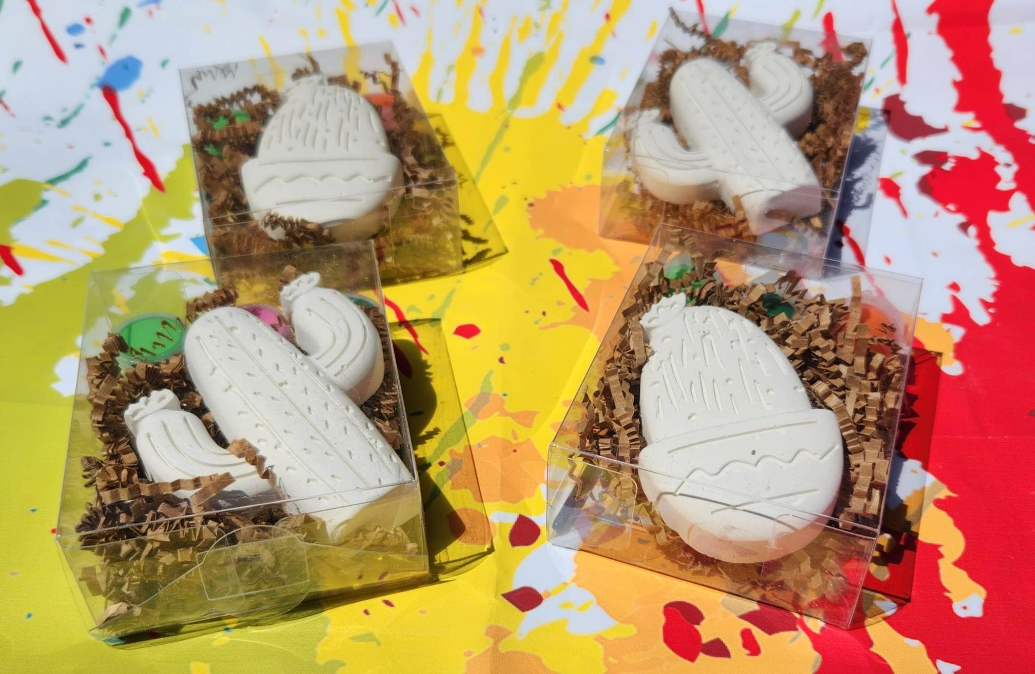 Snazzy Crayons - Venta al por mayor Regalo para invitados - Cactus, Lets Fiesta Birthday Paint Your Own Kits, para fiestas1