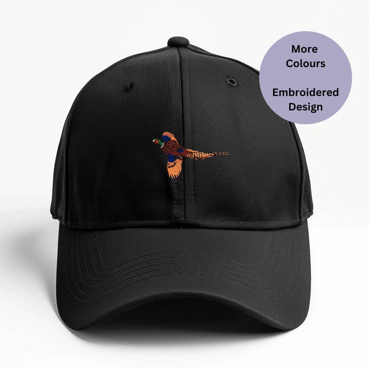 Pheasant embroidered baseball cap - Unisex for wholesale by Thread and Needles Co
