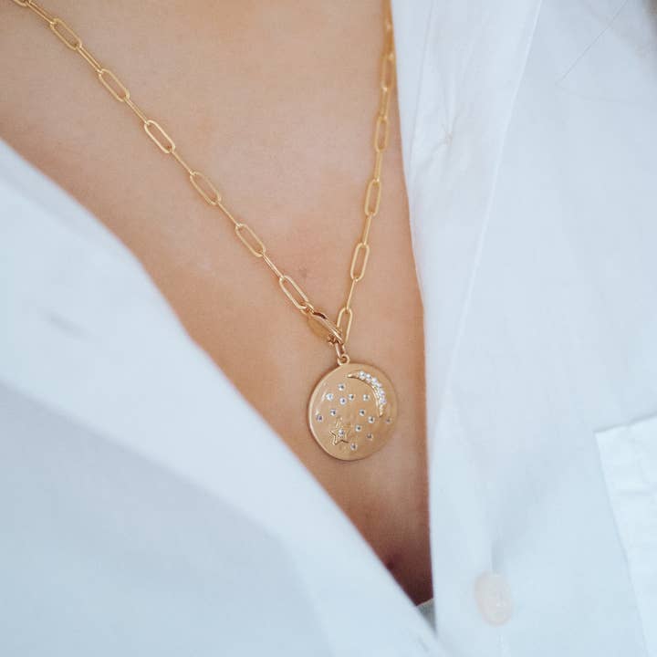 Reva Grey - Wholesale Pendant/Charm Necklace - Blair Coin Necklace