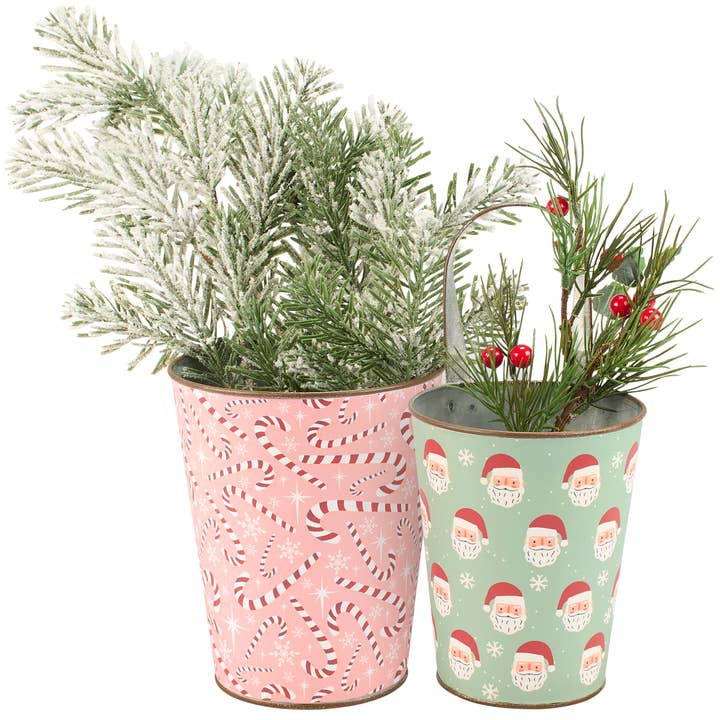 Primitives by Kathy - Wholesale Wall Accent - Candy Canes Wall Bucket Set