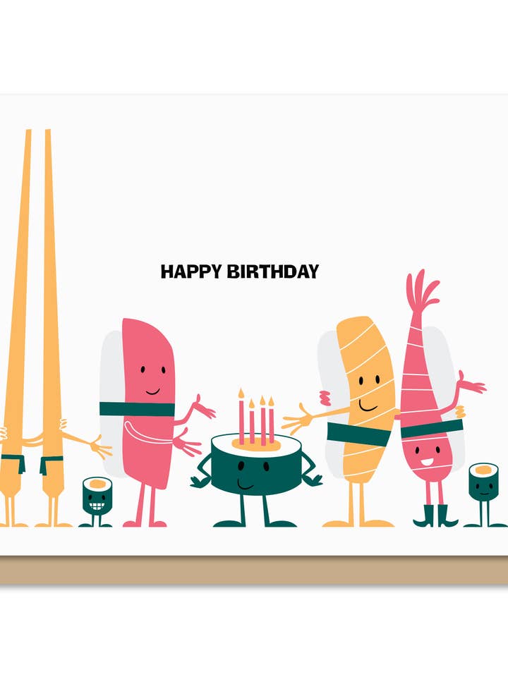 A2/4,25" x 5,5" | Fødselsdagskort | Happy Sushi 2 You for engroshandel hos Maginating