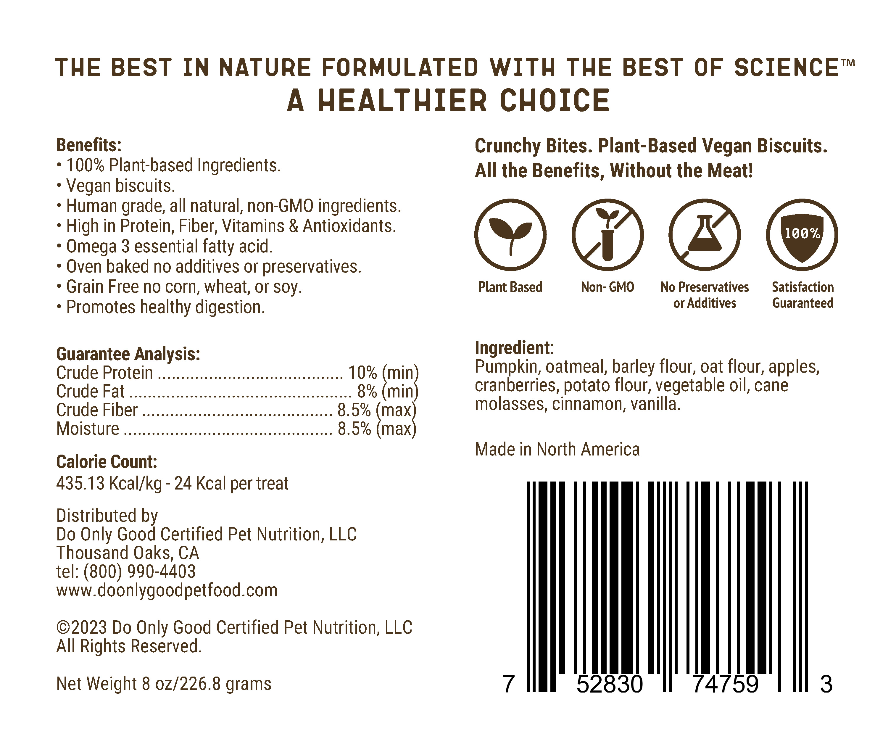 Do Only Good (D.O.G.) Pet - Wholesale Pet Treats - Dog - Crunchy Bites Biscuits - Apple Cranberry 1