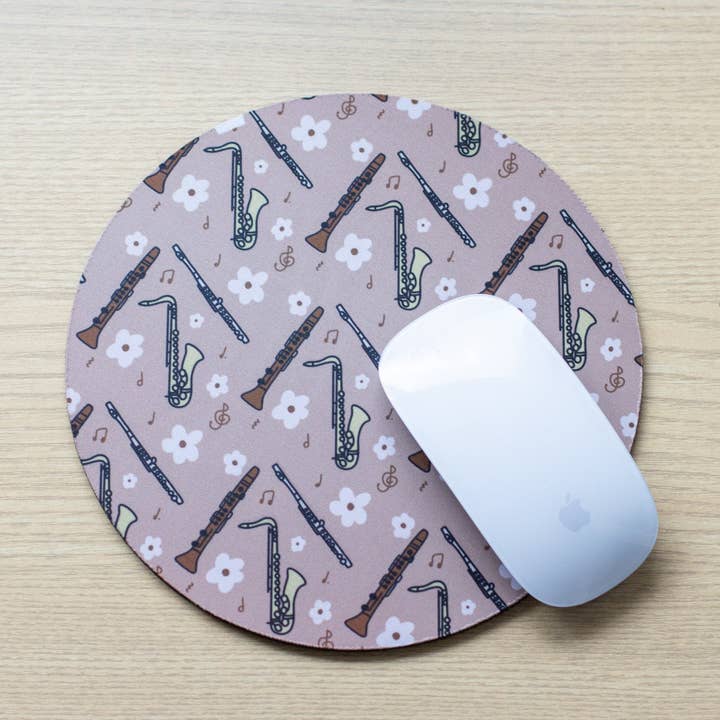 Alfombrilla de ratón Boho Woodwind para venta al por mayor de Musically Minted