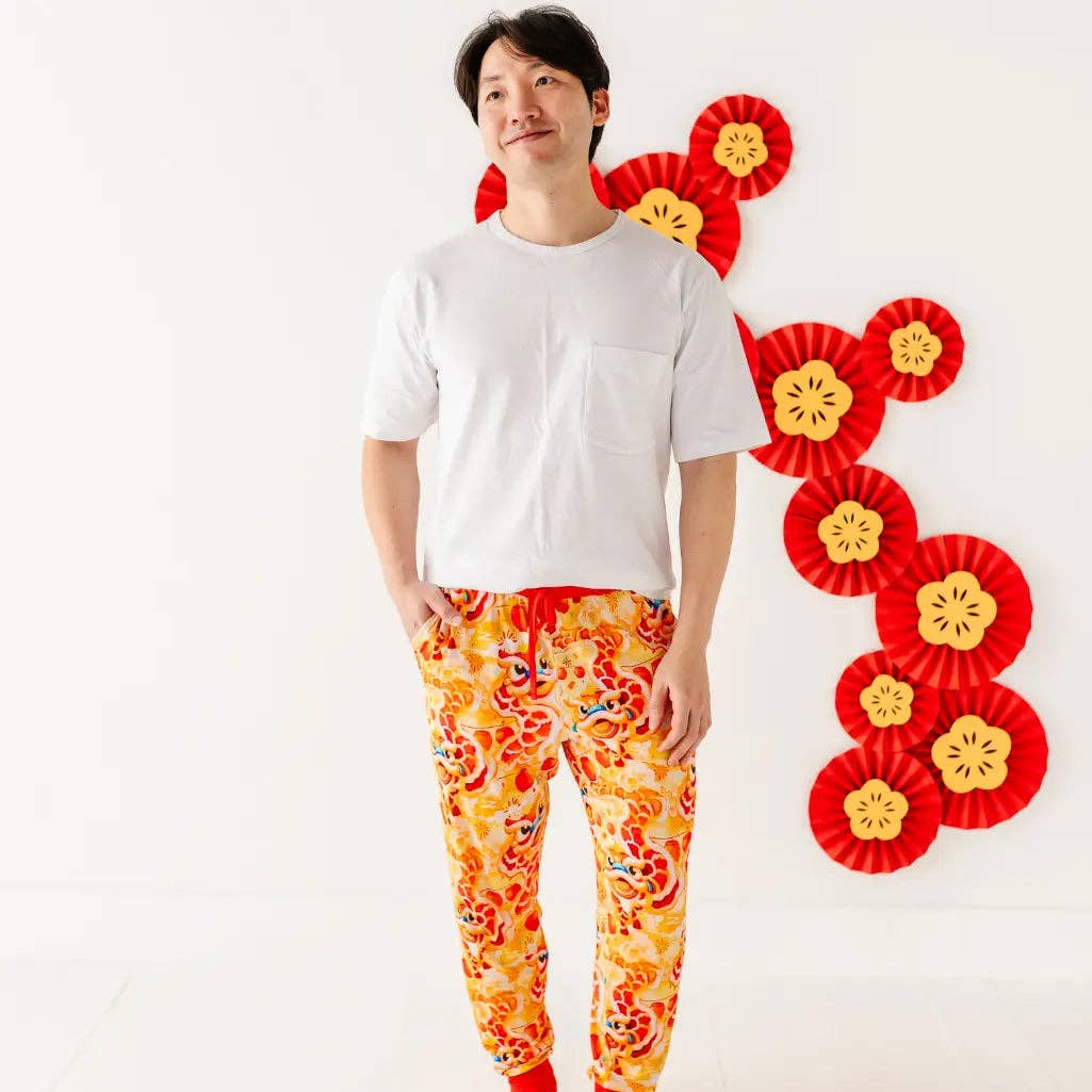 Dreambly Me - Wholesale Sleepwear Bottom - Men's - Lion Dancers Men's Pajama Pants5