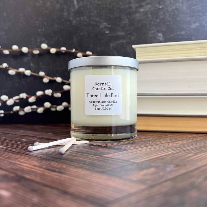 Cornell Candle Co. - Wholesale Jar/Filled Candle - Three Little Birds ~ Gardenia+Tuberose 6 oz. Coco-Soy Candle1