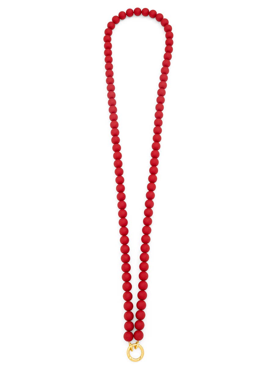 ZENZII Jewelry - Wholesale Beaded/Pearl Necklace - Matte Resin Beaded Crossbody Phone Lanyard16