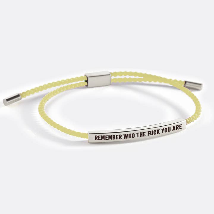 Mint & Lily - Wholesale Woven/Braided Bracelet - Bold Remember Who the F♥ck You Are Tube Bracelet16
