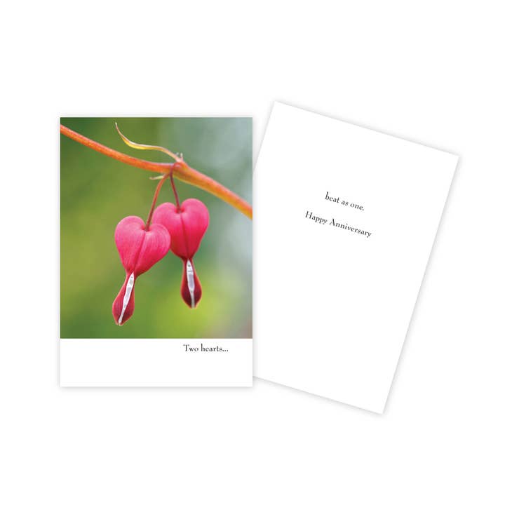 Set de tarjetas de felicitación de aniversario con estampado floral de corazones gemelos para venta al por mayor de Sun Day Greetings