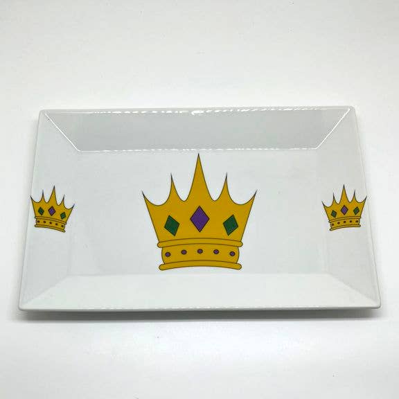 Mardi Gras Crown Platter for wholesale by JD & Company