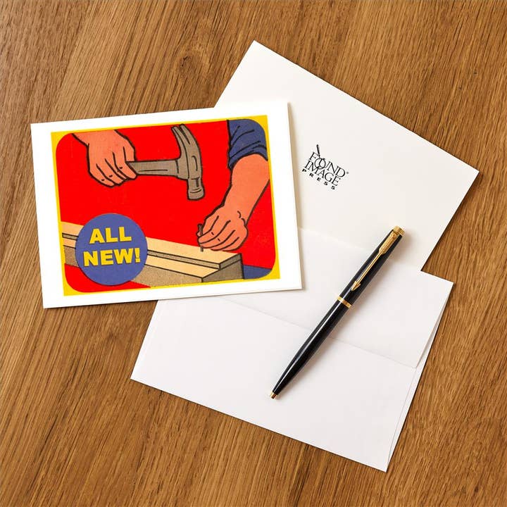Found Image Press - Wholesale Stationery/Notecard Set - Greeting Card AM-80 Hammer and Nail, All New1