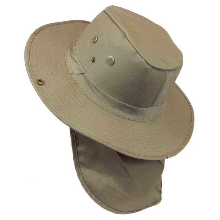 HALLEE - Wholesale Boater Hat - Unisex - Boonie Hat with Neck Flap - Assorted1