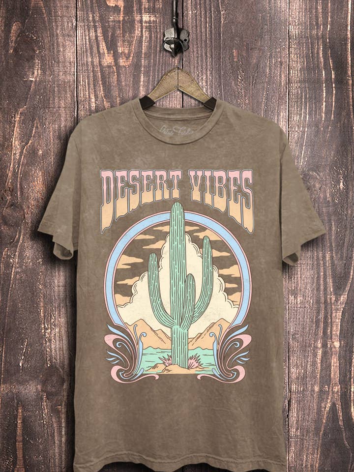 Lotus Fashion Collection - Wholesale Screen Printed T-Shirt - Women's - Desert Vibes Graphic Top7