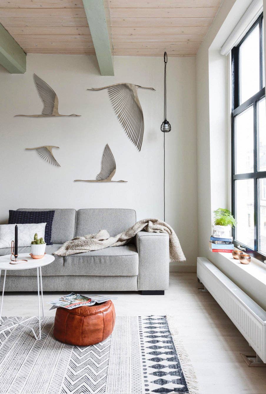 Studio Rima – Großhandel 3D-Wandkunst – Wanddeko Vögel aus Holz – Naturtafel – Moderne Kunst3