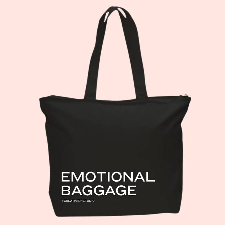 Emotional Baggage tote bag for wholesale by Creativien Studio
